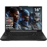 Laptop gamer asus tuf gaming 16" amd ryzen 7-7735hs, 16gb ram, 512gb ssd; radeon rx7700s