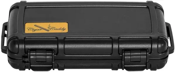 Camacho 5 Cigar Stick Humidor Case Black Waterproof Crushproof Portable