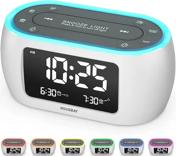 Housbay Glow Small Alarm Clock Radio