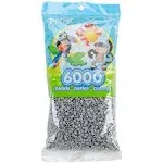 Perler Beads Fuse Beads for Crafts, 6000pcs, Gray