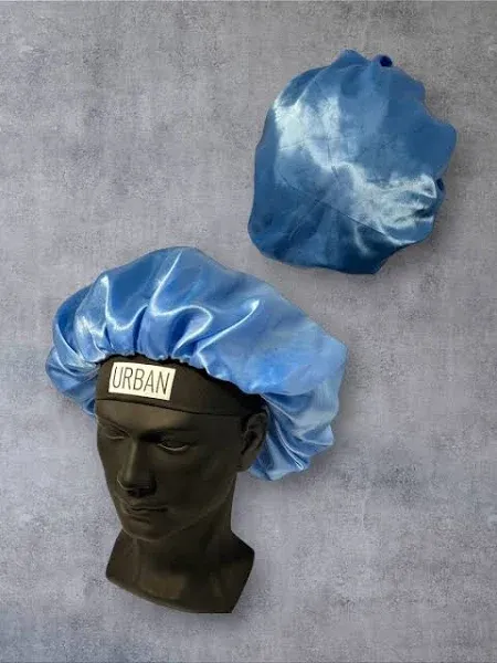 Premium Satin Bonnet for Men Curly Hair, Dreadlock Loc Cap Silk Double Layer Sleeping & Shower Wrap Anime Bonnet Soft Band