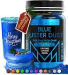 MONÉGASQUE Blue Luster Dust Edible Glitter for Cocktails 15g – Premium Blue Edible Glitter – Halloween Cake Decorations – Edible Blue Glitter – Edible Glitter for Drinks – Edible Glitter for Cakes