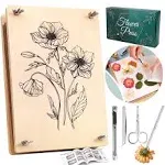 Aboofx Large Professional Flower Press Kit, 6 Layers 10.8 x 6.9 inch DIY Flower Pressing Kit for Adults to Making Dried Flower & Press Flowers Arts