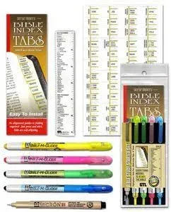 G T Luscombe Highlighter-Bible Study Starter Set With Gold Tabs