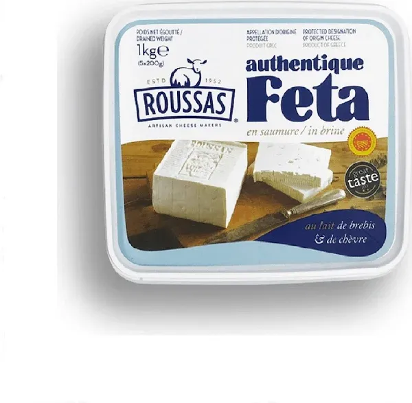 Greek Feta Cheese, 1 Kg (2.2 Lb)