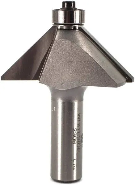 Whiteside Router Bits 2306 Chamfer Bit with 45-Degree 1-1/16-Inch Cutting Length