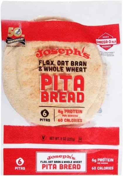 Joseph's Flax Oat Bran & Whole Wheat Pita Bread