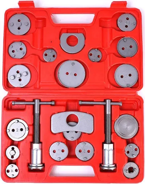 Asupermall 22pcs Auto Universal Disc Brake Caliper Car Wind Back Pad Piston Compressor Automobile Garage