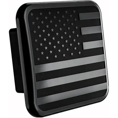 American Black Metal USA Flag Trailer Hitch Cover