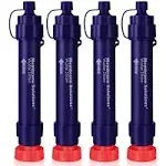 Membrane Solutions Water Filter Straw WS02, Detachable 4-Stage 0.1-Micron Portable Water Filter Camping, 5,000L Water Purifier Survival Gear and Equi