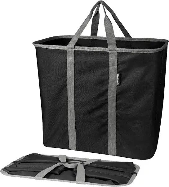 CleverMade Collapsible Laundry Caddy, Cream/Charcoal 2PK - 64L 