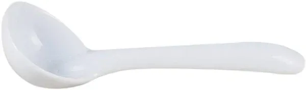 HIC Kitchen Gravy Ladle, Fine White Porcelain, 1-Ounce