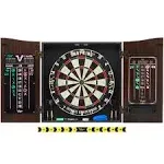 Viper Vault Deluxe Dartboard Cabinet with Shot King Sisal Dartboard and Illumiscore Scoreboard