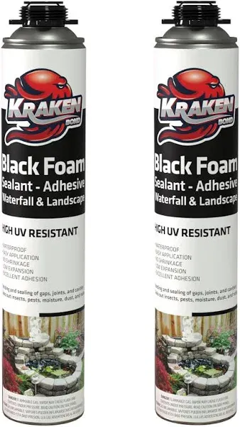 Kraken Bond Black Spray Waterfall Foam Sealant