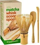 Matcha Mate Electric Powered Bamboo Whisk - Traditional Whisking with Electronic Precision - Rechargeable Portable Matcha Tea Frother, Stirrer, Mixer, Making Machine Set Accessories Kit - Macha Gift