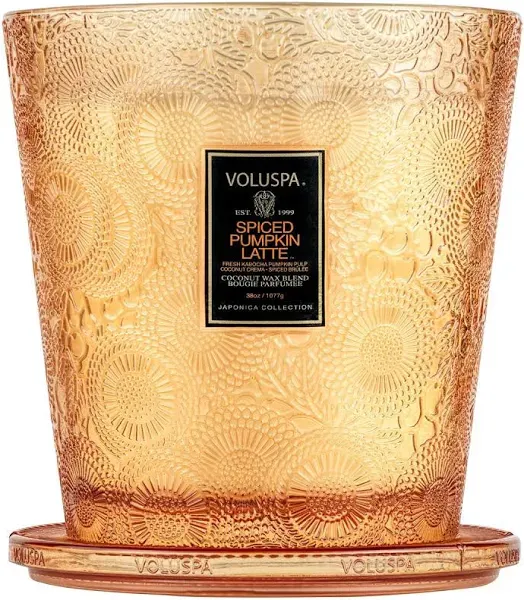 Voluspa Spiced Pumpkin Latte Wick Hearth Candle