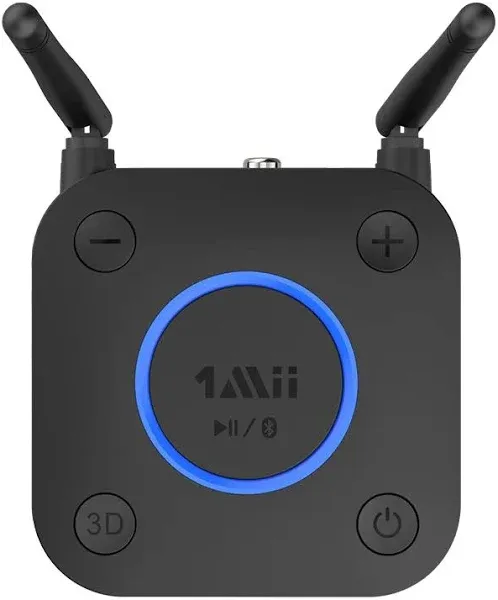 1Mii B06Ultra Bluetooth 5.2 Receiver with LDAC for Hi-Res Wireless Audio, HiFi Bluetooth Audio Adapter w/Audiophile DAC, 3D Surround aptX HD Low Latency, Optical AUX 3.5mm Coaxial for Home Stereo