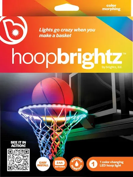 Brightz HoopBrightz LED Basketball Hoop Light - 2024's Must-Have for Basketball Lovers - Score and Celebrate with Motion Magic - Color Changing Fun Every Time You Score! - Fun Gift for Boys & Girls