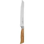 Messermeister Oliva Elite 9” Scalloped Bread Knife - Fine German Steel Alloy Blade & Natural Mediterranean Olive Wood Handle - Rust Resistant & Easy to Maintain