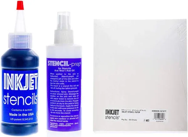 Inkjet Tattoo Stencil Refill Kit - Tracing Paper, Spray & Stencil Ink