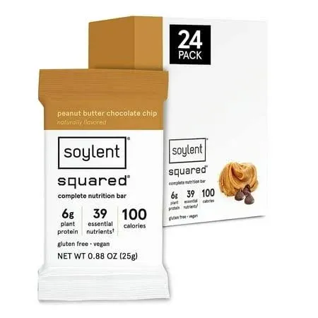 Soylent Snack Mini Protein Bars Peanut Butter Chocolate Chip 1G Sugar Protein Bars Gluten Free 6g of