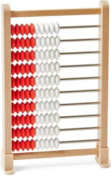 hand2mind Mini 100 Bead Wooden Rekenrek, Abacus for Kids Math, Math Manipulatives Kindergarten, Counting Rack for Kids, Counters for Kids Math, Educational Toys for Elementary Kids (Set of 4)