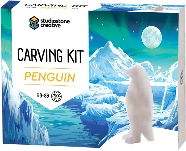 Studiostone Creative Penguin Alabaster Carving Kit