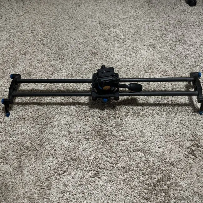 31.5in/80cm Carbon Fiber Camera Slider, Dolly Rail Track w/GkGk G06 Tripod Head