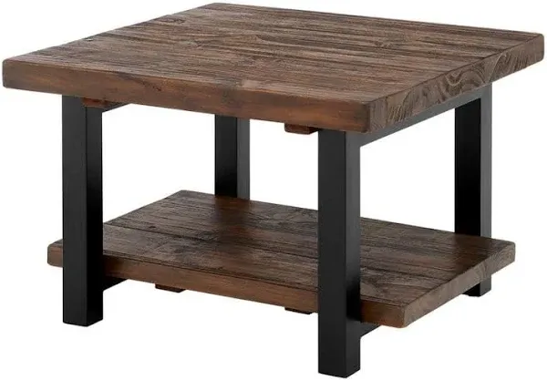 Alaterre Furniture Alaterre AZMBA1320 Sonoma Rustic Natural Cube Coffee Table, Brown, 27 inch