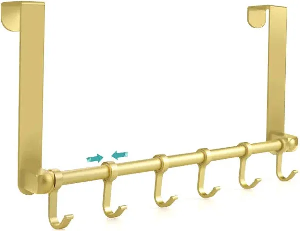 MGahyi Over The Door Hooks Hanger Moving 6-Hooks,Over Door Towel Rack,Door Coat Hanger