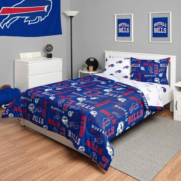 FOCO NFL Team Logo Bed in a Bag Comforter Sheets Pillow Cases Bedding 5-Piece