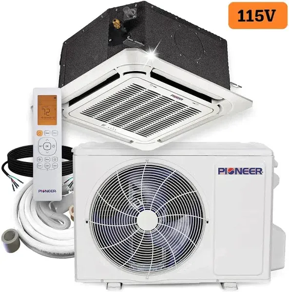 Pioneer 12,000 BTU Mini-Split Air Conditioner Heat Pump System Full Set