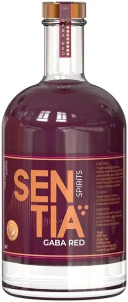 Sentia Spirits Gaba Black, Botanical Alcohol Free Drinks, Vegan, Gluten Free and GM Free, 50cl - Sentia Drink Perfect for Mocktails