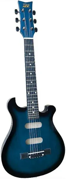 Beginner 30&#034;Acoustic 6 String Guitar Sunburst Blue -Shaped like an Electric Guit