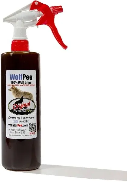 PredatorPee 100% Wolf Urine - Territorial Marking Scent - Creates Illusion That Wolf is Nearby