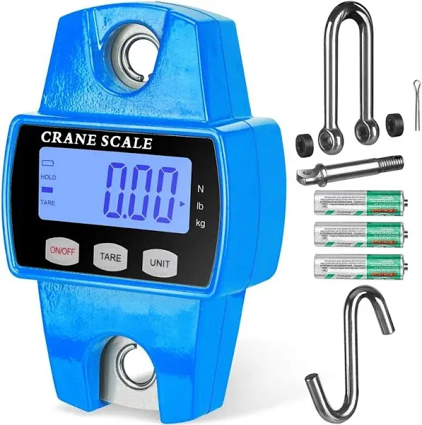 660lb Digital Hanging Scale wCast Aluminum Case, Handheld 300Kg Mini Crane Scale