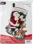 Bucilla Felt Stocking Applique Kit 18" Long-Santa's Choir Practice