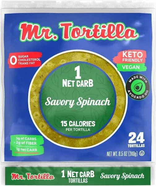 Mr. Tortilla Low Carb Tortilla Wraps Keto Tortillas With Avocado Oil Street Taco