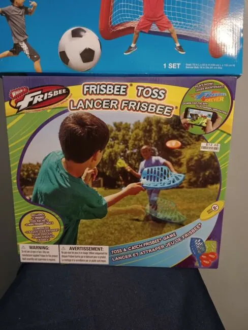 Inflatable Soccer Set and Frisbee toss Game Outdoor Toys Backyard Fun