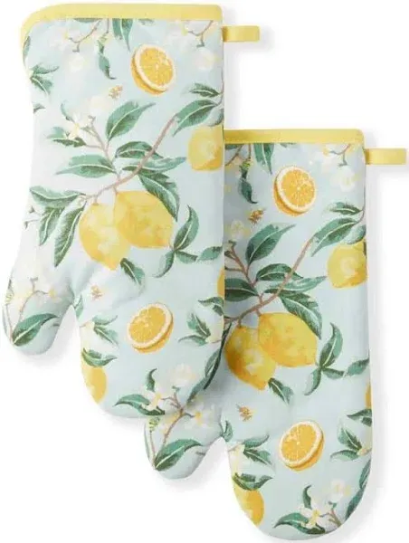 Martha Stewart Lemon Whimsy Oven Mitt 2-Pack