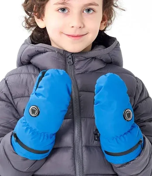 Aroma Season Heated Gloves for Kids, Heated Mittens Gloves for Kids Children, Electric Rechargeable Heated Gloves for Skiing, Hiking, Walking