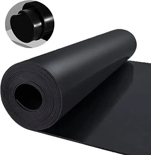 Nisorpa 1/8'' Thick Neoprene Rubber Rolls Solid Rubber Sheet Silicone Rubber Roll Insulated Rubber Roll Heatproof Oil Resistance for DIY