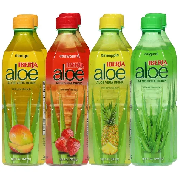 Iberia Aloe Vera Drink Variety Pack of 8