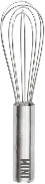 Stainless Steel Mini Whisk, 6" - Kitchen Mini Whisks for Cooking, Blending, Mixing, Stirring, Whipping & Beating - Whisking Tool as Mixer, Frother & Stirrer - Dishwasher Safe Whisker