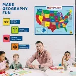 Channies Maps Multi - United States of America Learning Poster