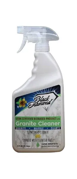 Black Diamond Stoneworks Granite Counter Cleaner: USDA Certified BIOBASED- Safe for Granite and other stone countertops. Safe for food contact formula to keep your countertops looking fresh and clean!