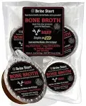 Brite Start Bone Broth - Beef Bone Broth - 4 Count - Keto Friendly Concentrate Packed with 16g Collagen, 20g Paleo Protein -Made from Grass Fed Beef