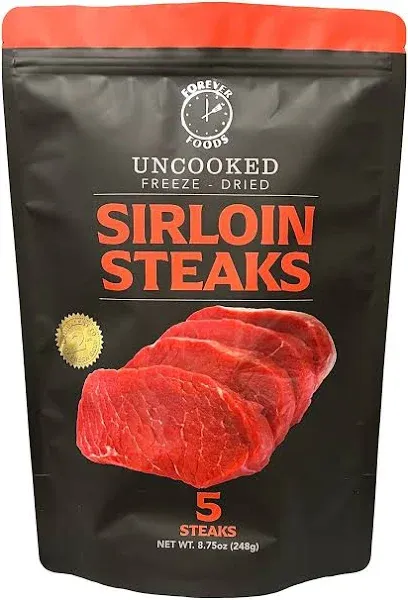 Forever Foods Freeze-Dried Sirloin Steaks