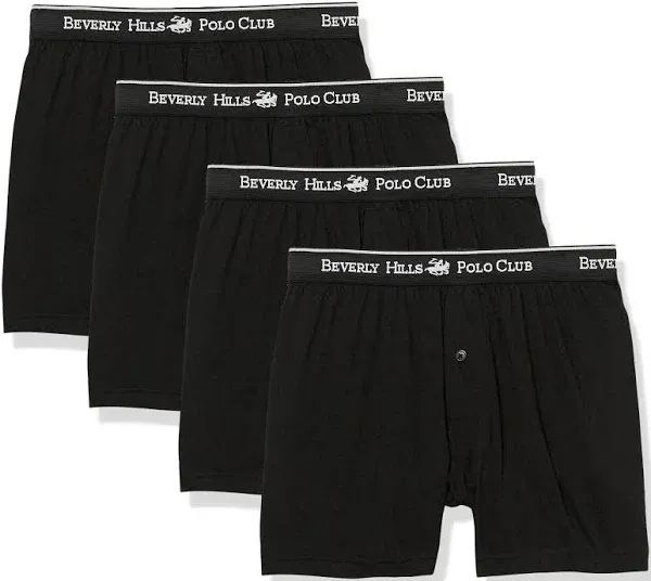 Beverly Hills Polo Club Men's 4 Pack Knit Boxer