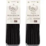 Morelli Squid Ink Pasta Linguine- Organic Italian Pasta - Black Pasta Noodles - Durum Wheat Semolina - Nero Di Seppia Made in Italy - 8.8oz / 250g (pack of 2)